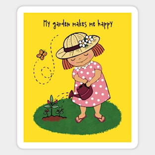 The cute and happy gardener Magnet